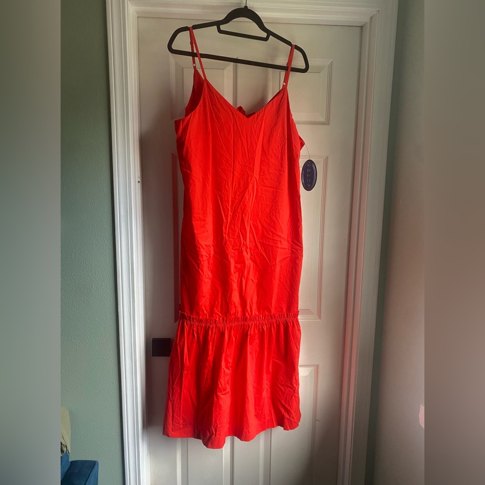 Scoop NYC Vibrant Red Midi Dress